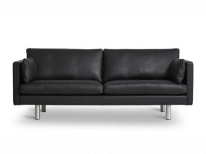 Handy sofa med Arizona 100 sort læder fra Nielaus