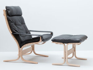 Siesta Classic stol med eg og sort læder