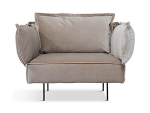 Modular 1-seater i velvet sand