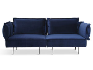 Modular 2 personers sofa - Velvet Royal Blue