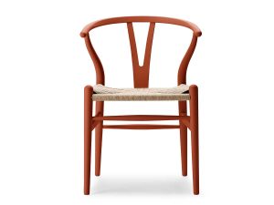 CH24 bøg soft terracotta med naturfarvet flet fra Carl hansen