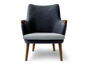 CH71 med stel i valnød mørk grå med lys hynde