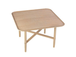 Opus Sofabord Kvadratisk i Eg hvidolie set fra oven