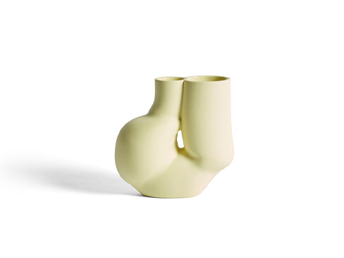 W & S Vase Chubby Soft Yellow
