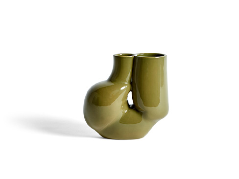 W & S Vase Chubby Olive Green