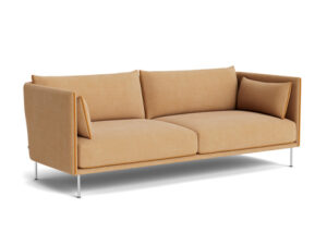 Silhouette 3 pers sofa i Linara 142 stof og ben i chrome
