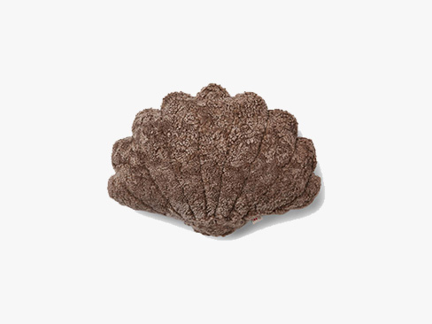 Shell cushion small taupe