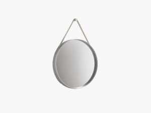 Strap mirror hay ø50 grey