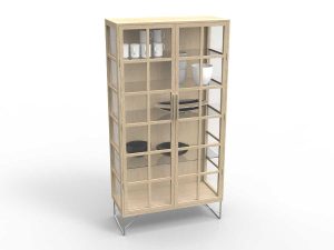 AK 2780 Vitrine eg med stålben