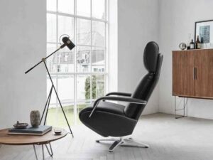 Coda i sort læder fra Berg Furniture