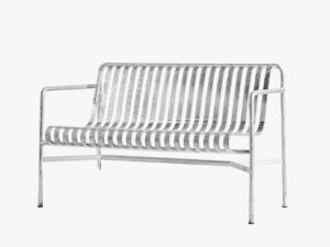 Palissade Dining Bench without Armrest Hot Galvanised | HAY