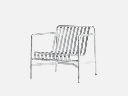 Palissade Lounge Chair Low hot galvanised fra HAY