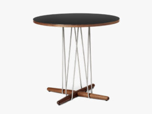 E020 Spisebord fra Carl Hansen i Valnød Olie med Hvid laminat og rustfri stål