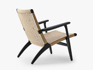 CH25 i eg sort med naturflet, set fra ryggen