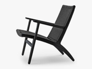 CH25 i eg sort med sort flet, set fra siden