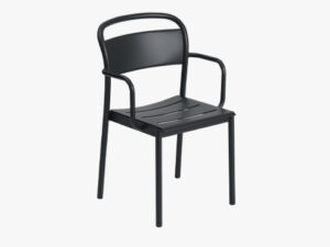 Linear Steel Armchair i farven Black
