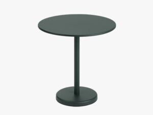 Linear Steel round Café table i farven Dark Green