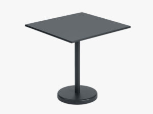 Linear Steel square Café table i farven Black
