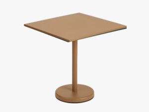 Linear Steel square Café table i farven Burnt Orange