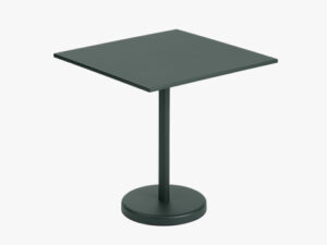 Linear Steel square Café table i farven Dark Green