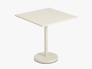 Linear Steel square Café table i farven Off White