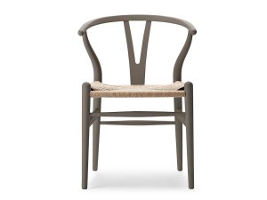 CH24 bøg i farven Slate med naturfarvet flet fra Carl Hansen