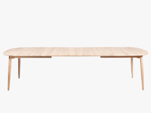 Symphony 78 med bordplade og ben i eg hvidolie, inkl. 2 tillægsplader