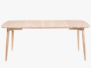 Symphony 86 med bordplade og ben i eg hvidolie, inkl. 2 tillægsplader