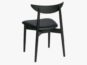 Symphony spisebordsstol i eg sort, set fra ryggen