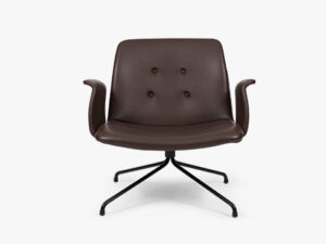 Primum Lounge Chair Zenso 231 læder med sort stel og armlæn