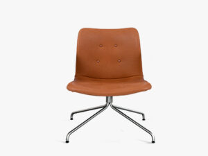 Primum Lounge Chair Zenso Cognac læder med stål stel og uden armlæn