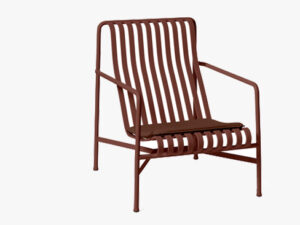 Palissade Lounge Chair High med sædehynde i Iron Red