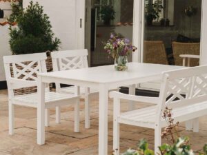 Tisvilde havemøbler i hvid fra Noble Denmark