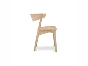 Sibast No 7 dining chair med træsæde i eg hvid olie