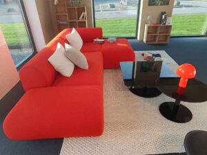 Plump Chaise Lounge sofa med Hallingdal stof 0600 fra Tom Dixon
