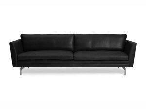 MH2301 i Gefion læder i farven Sort fra Mogens Hansen
