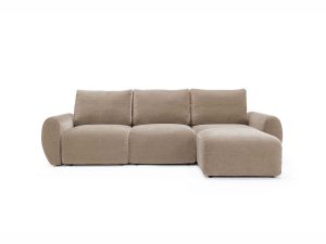 Norum sovesofa med chaiselong og Curve armlæn fra Innovation Living - i stoffet 417 Esina