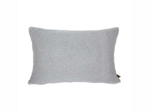 Strikket pude Basis i medium grey melnage 40x60 cm fra By LOHN