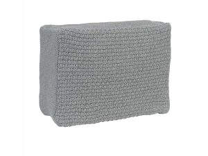 Strikket toilettaske medium grey melange fra By LOHN